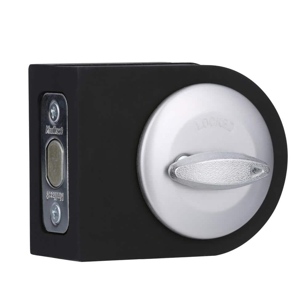 Satin Chrome Round Thumbturn Deadbolt for Doors