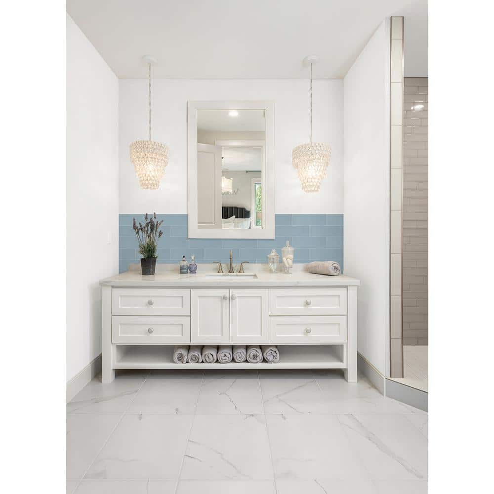 Blue Peel and Stick Subway Wall Tiles for Kitchen and Bathroom