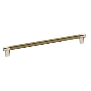 Esquire 12-5/8 in. (320mm) Modern Polished Nickel/Golden Champagne Bar Cabinet Pull