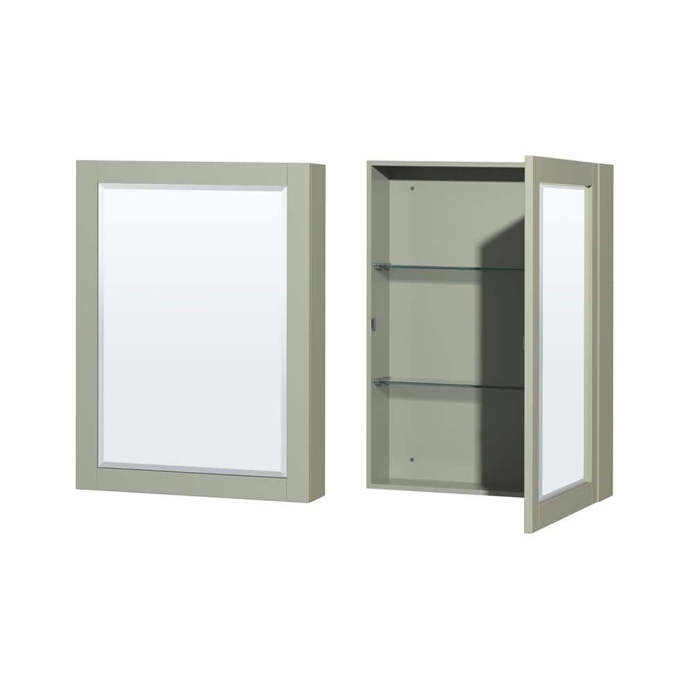Sheffield 30'' Light Green Vanity with Carrara Marble Top