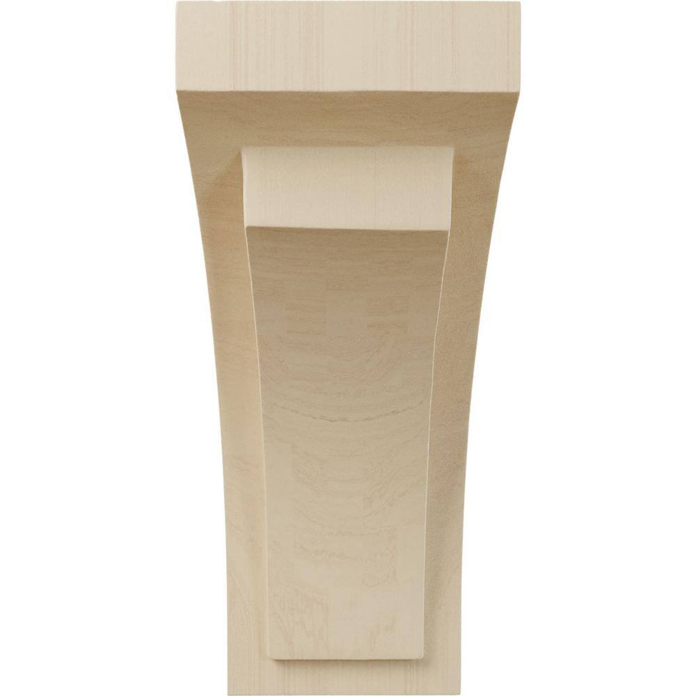 Large Natural Rubberwood Hand-Carved Corbel