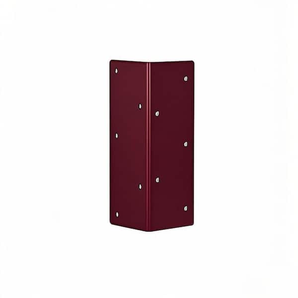 OGETFUUR 3 in. x 3 in. x 9 in. Metal Raised Garden Bed Corner Brackets, Raised Beds Accessories for 10 in. H Bed, Red (4-Pack)