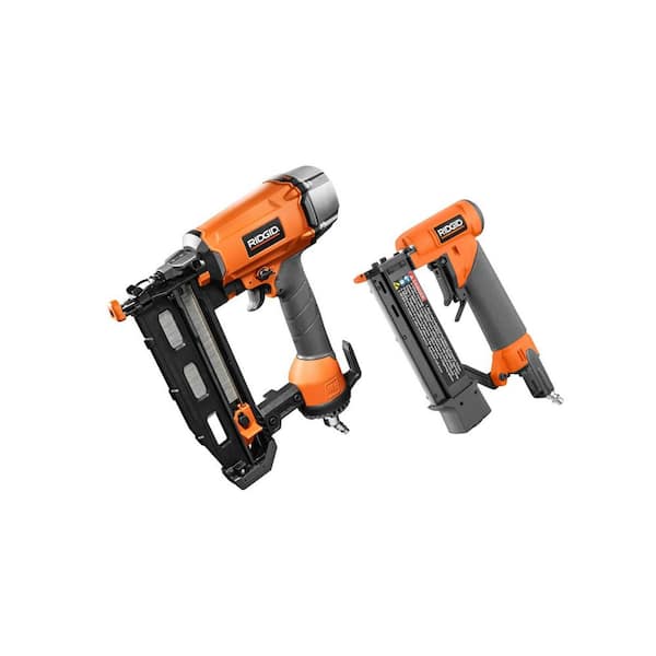 RIDGID - Pneumatic 16-Gauge 2-1/2 in. Finish Nailer and 23-Gauge 1-3/8 in. Headless Pinner Kit