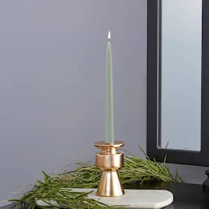 9 in. Dipped Taper Sage Green Unscented Dinner Candle (Box of 12)