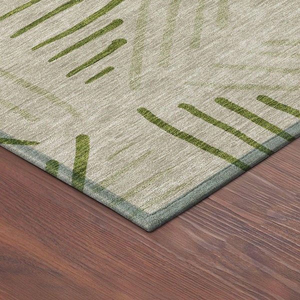 Chantille Machine Washable Indoor/Outdoor Abstract ACN2413 Flax 9 ft. x 12 ft. Area Rug