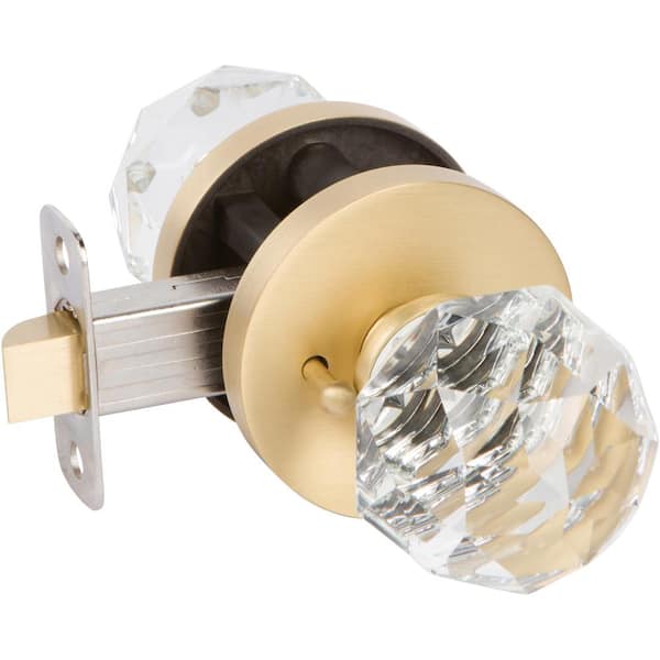 DELANEY HARDWARE Bravura Solid Brass Satin Brass Privacy Bed/Bath Door Knob