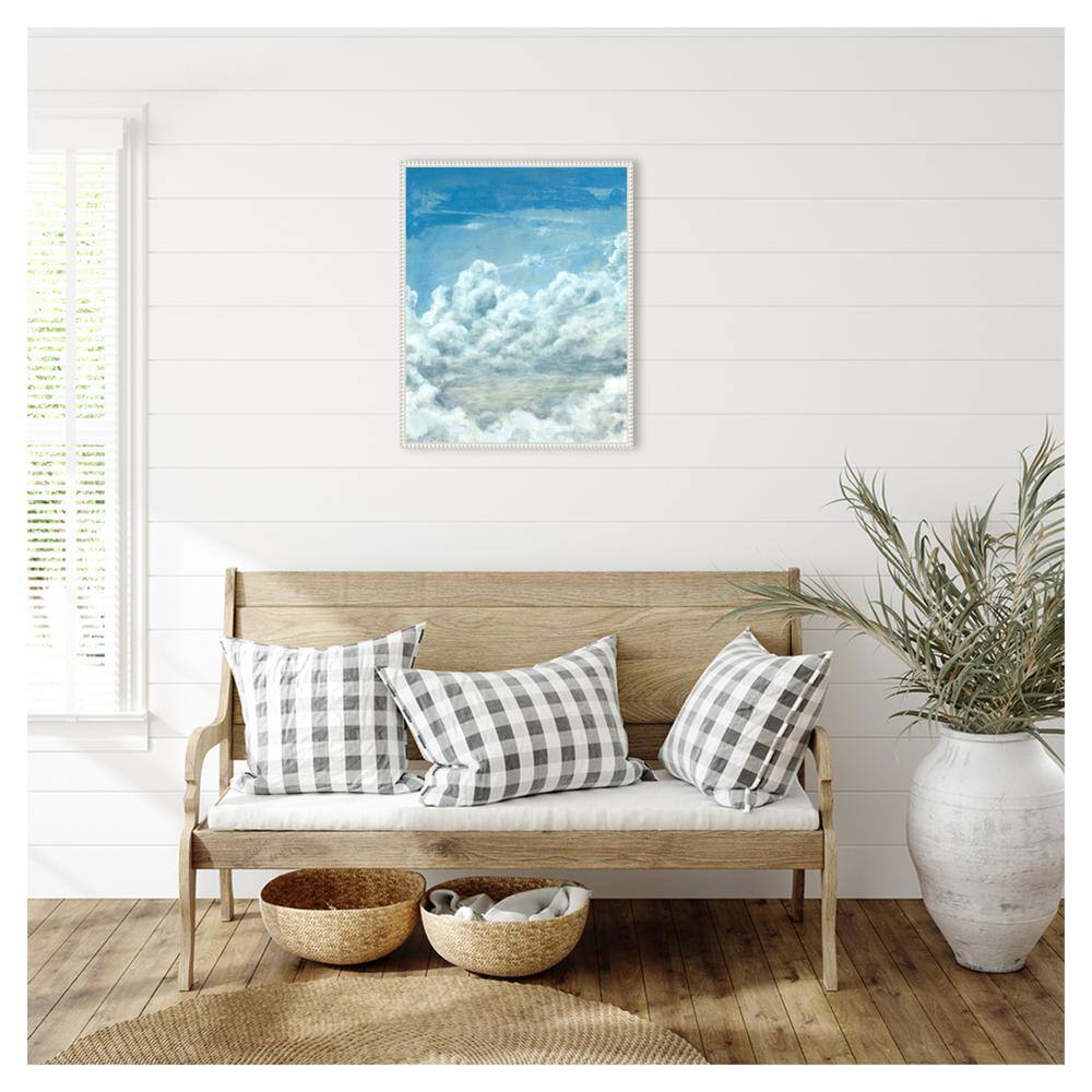 Michael Willett's Cloud Bank II Scenic White Floater Frame Canvas Art