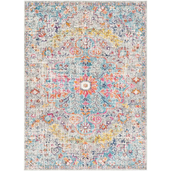 Livabliss Demeter Teal Doormat 2 ft. x 3 ft. Area Rug