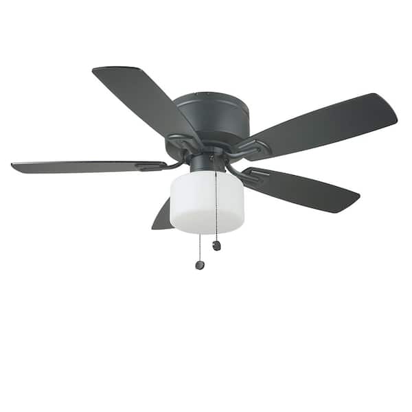 Hampton Bay Bellina 42 in. LED Indoor Matte Black Ceiling Fan with Light Kit