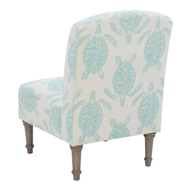 Tenzin Accent Teal Fabric Side Chair