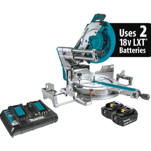 18V X2 LXT (36V) Brushless 12 in. Dual-Bevel Sliding Compound Miter Saw with Compact Folding Miter Saw Stand