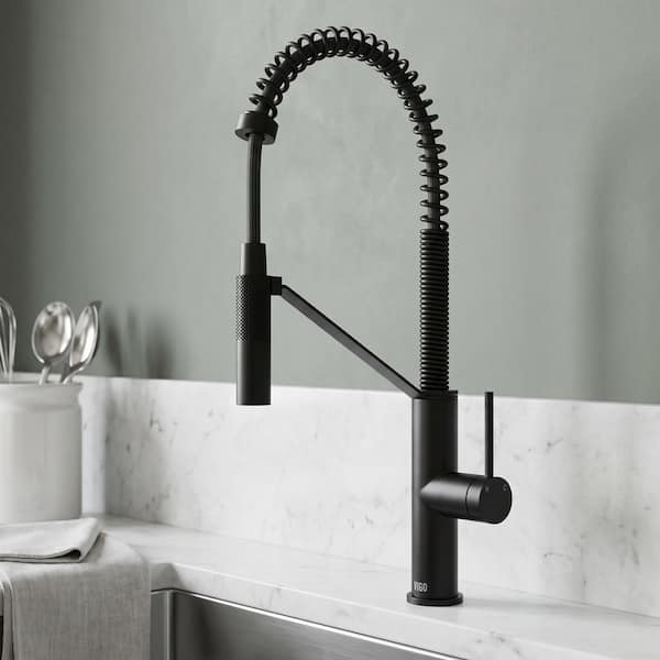 VIGO Livingston Single Handle Pull-Down Sprayer Kitchen Faucet in