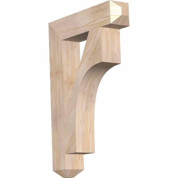 Ekena Millwork 5.5 in. x 40 in. x 28 in. Douglas Fir Westlake Craftsman Smooth Bracket