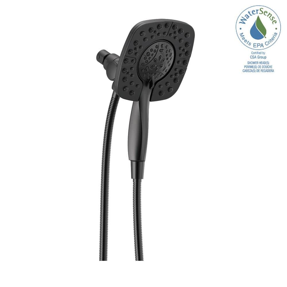 Matte Black Dual Shower Head with Handheld Spray