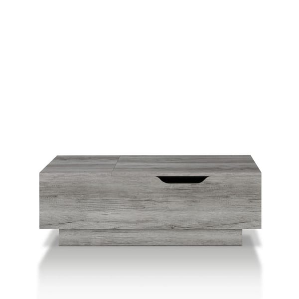 Klondike 47 in. Vintage Gray Oak Rectangle Composite Wood Coffee Table with Lift Top