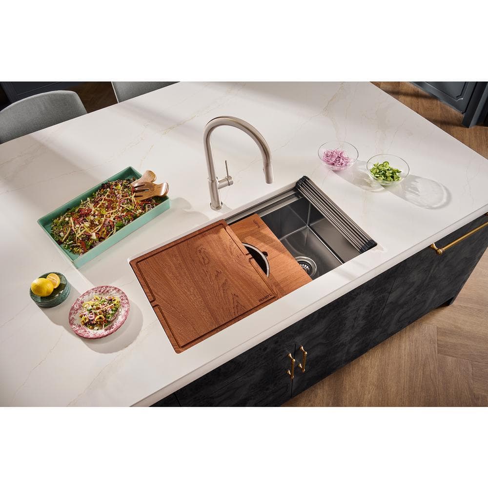 Ruvati 33.5" Black Stainless Steel Drop-In Kitchen Sink