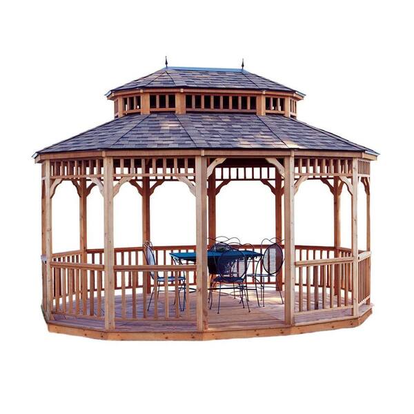 Handy Home Products Monterey 10 ft. x 14 ft. Oval Gazebo