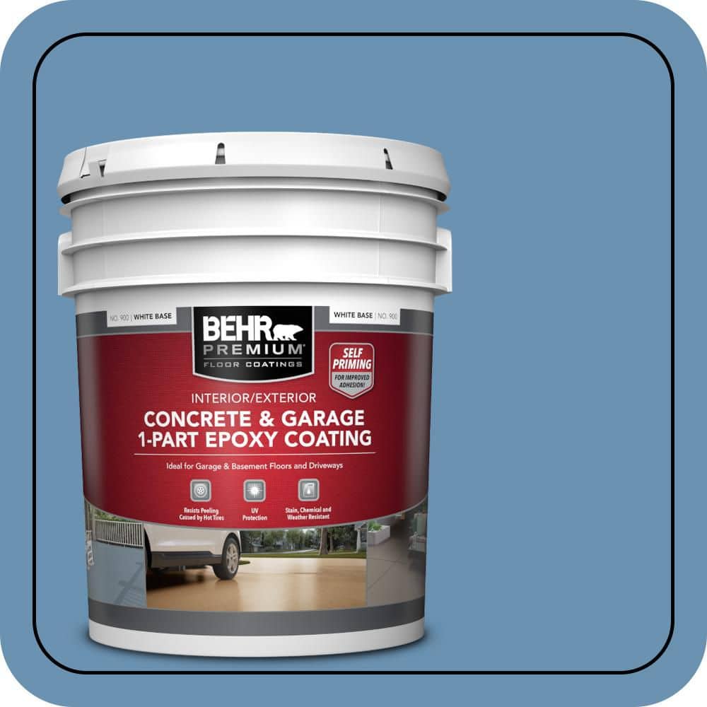 5 gal. #M510-4 Brittany Blue Self-Priming 1-Part Epoxy Satin Interior/Exterior Concrete and Garage Floor Paint price history on PriceWatchPro