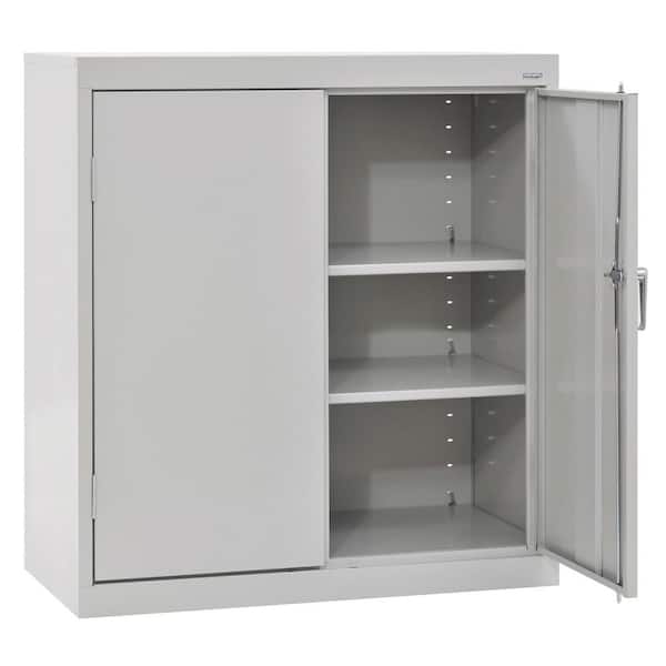 Classic Series Preassembled Counter Height Freestanding Storage Cabinet In Dove Gray (36 in. W x 36 in H x 18 in. D)