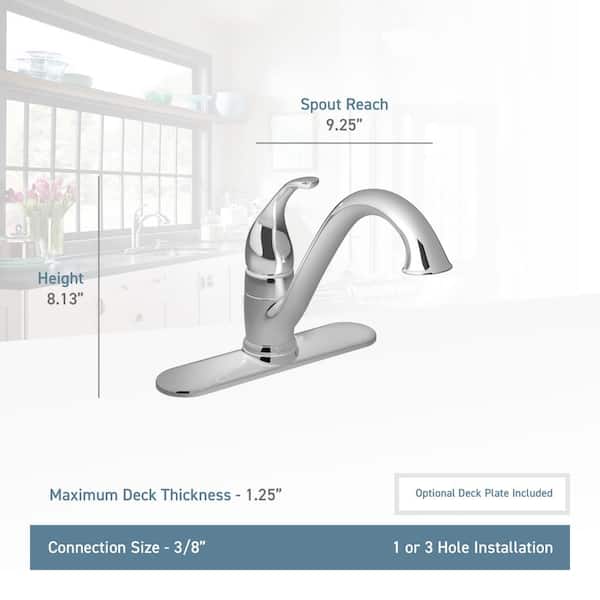 Camerist Single-Handle Standard Kitchen Faucet in Chrome