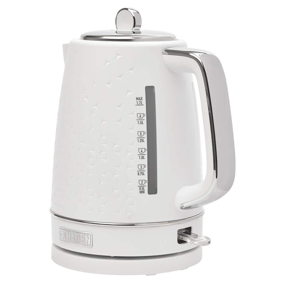 Haden Starbeck 1.7L White and Chrome Electric Tea Kettle