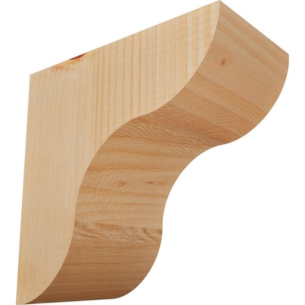 Ekena Millwork 5-1/2 in. x 10 in. x 10 in. Douglas Fir Carmel Smooth Corbel