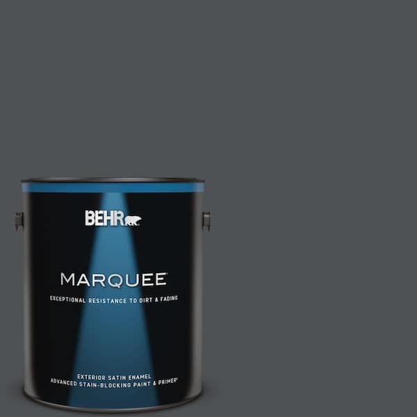 BEHR MARQUEE 1 gal. Home Decorators Collection #HDC-WR15-4 Lump of Coal Satin Enamel Exterior Paint & Primer