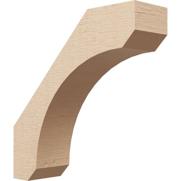 Ekena Millwork 5 in. x 18 in. x 18 in. Legacy Rough Cedar Woodgrain Timberthane Polyurethane Knee Brace, Primed