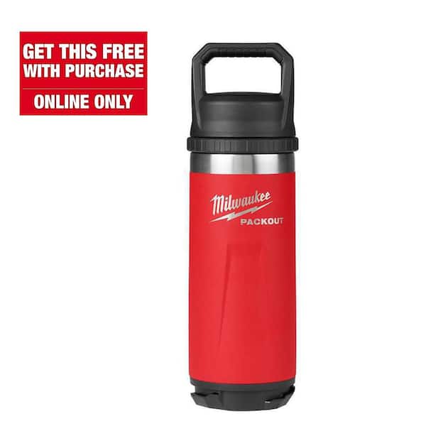 PACKOUT Red 18 oz. Insulated Bottle W/Chug Lid