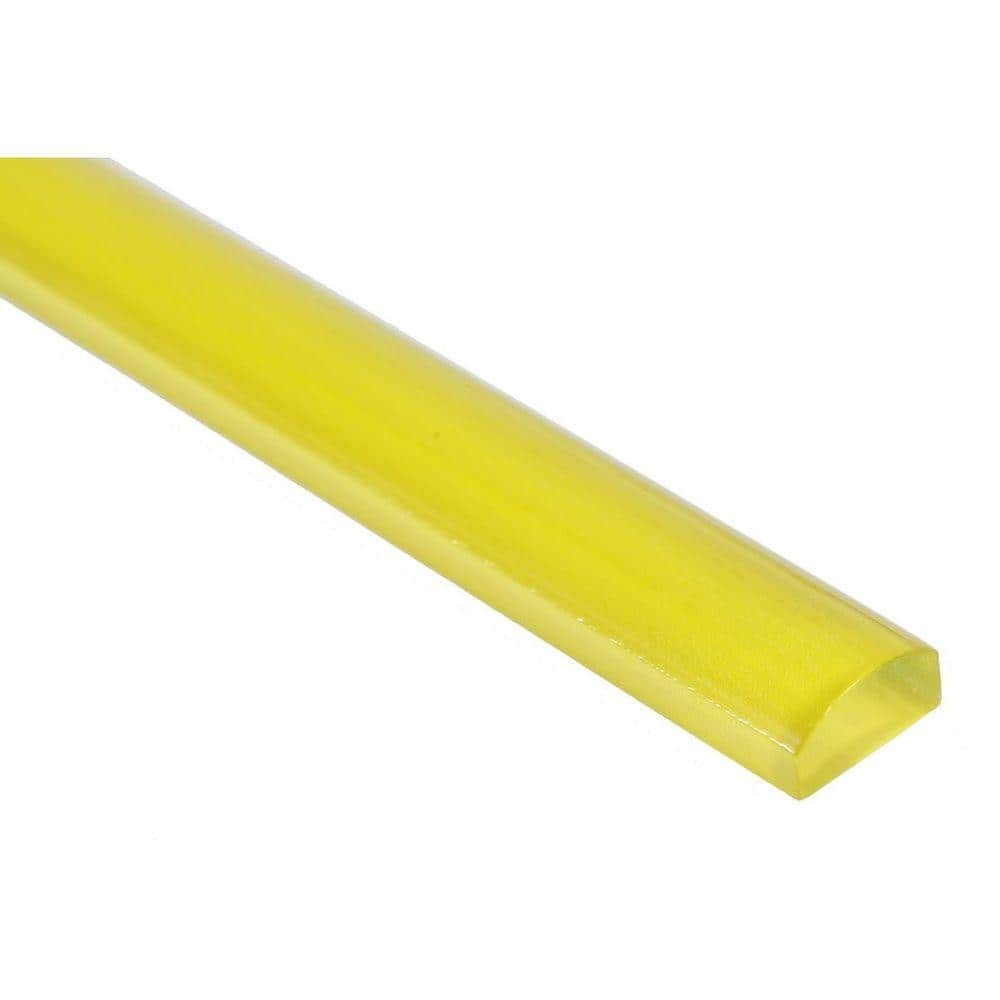 Bright Yellow 12'' Glass Round Pencil Tile Trim