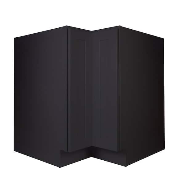 Shaker Assembled 36 in. W x 34.5 in. H x 24 in. D Farm Sink Base Cabinet with 2 Doors in Charcoal Black