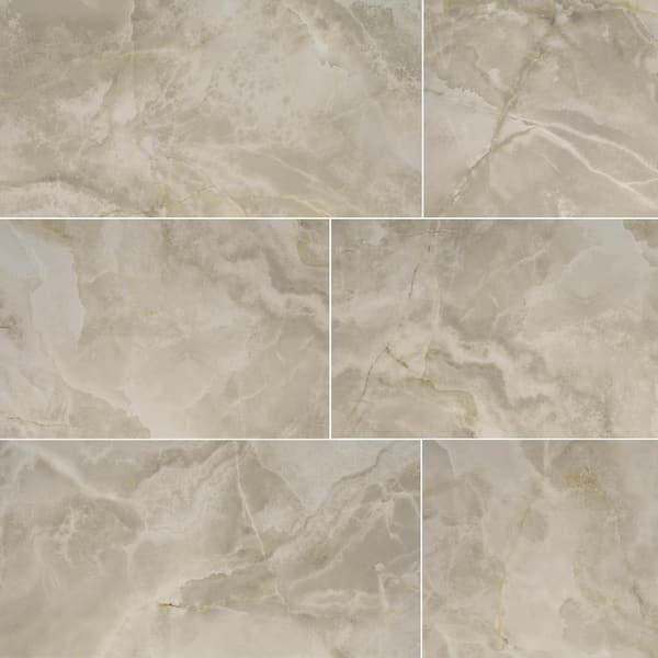 MSI Aura Almond 24 in. x 48 in. Polished Porcelain Floor and Wall