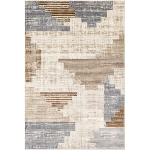 Vanita Beige 2 ft. 8 in. x 7 ft. 10 in. Transitional Southwestern Fringe Area Rug