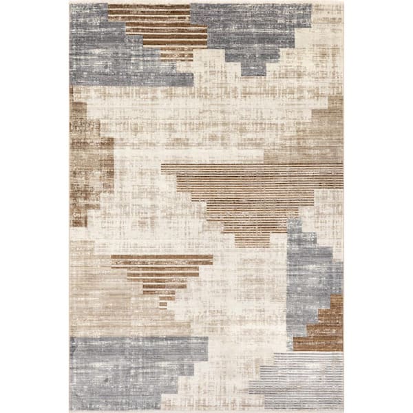 nuLOOM Vanita Beige 8 ft. 10 in. x 13 ft. Transitional Southwestern Fringe Area Rug