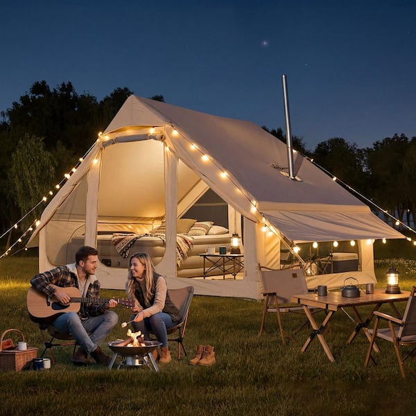 BOZTIY Inflatable Tent for Camping Blow Up Tent with Hand Pump