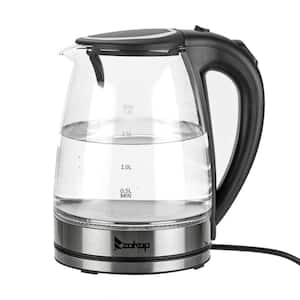 7.5-Cup Glass and Stainless Steel Electric Kettle