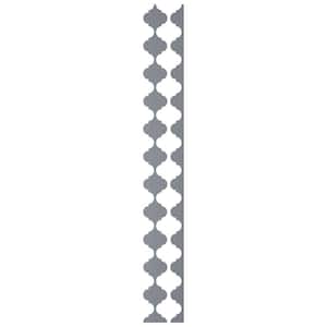 Marrakesh 0.125 in. T x 0.5 ft. W x 8 ft. L Silver Mirror Acrylic Resin Decorative Wall Paneling 12-Pack