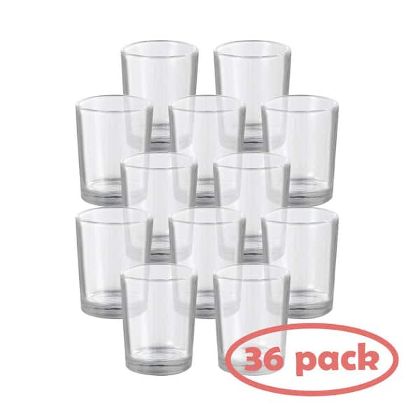Unbranded 36PK - Votive Candle Holder - Wedding Parties Holiday Home Decor - Clear 1-3/4 in. Dia. x 2-1/8 in. H