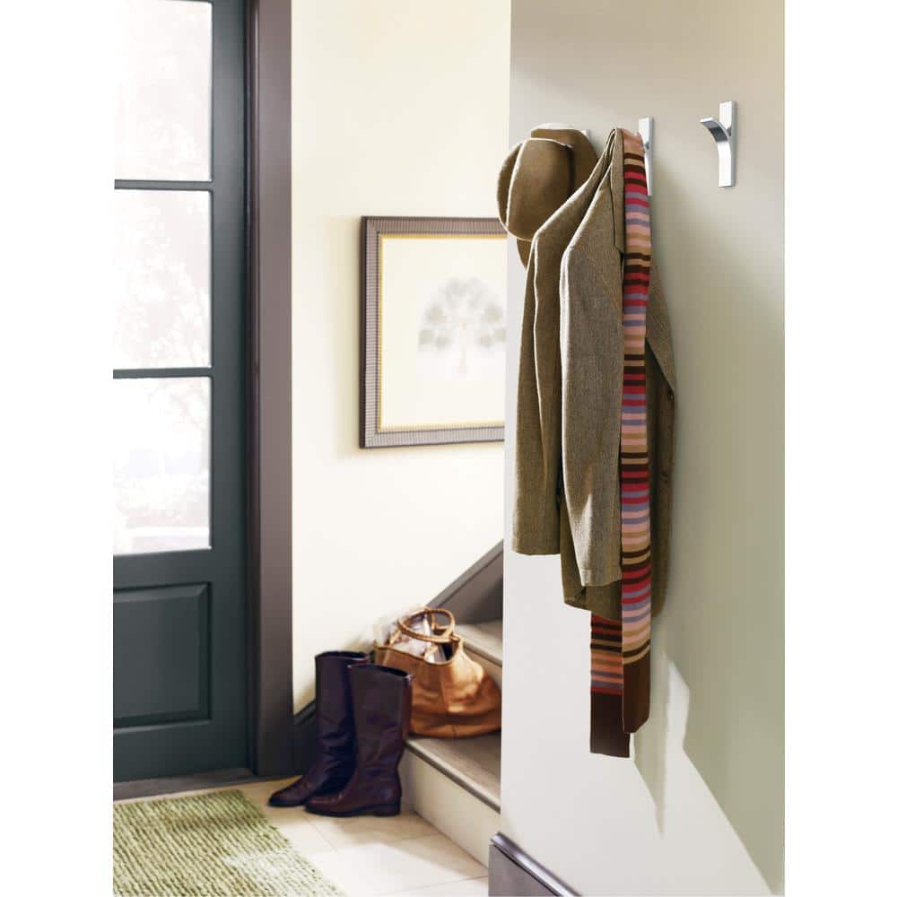 Polished Nickel Single Prong Decorative Metal Wall Hook