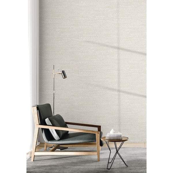 30.75 sq. ft. Vanilla Fog The Sloane Vinyl Peel and Stick Wallpaper Roll