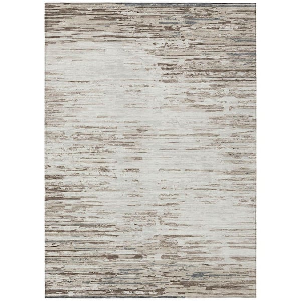 Chantille Machine Washable Indoor/Outdoor Abstract ACN2767 Ivory 8 ft. x 10 ft. Area Rug