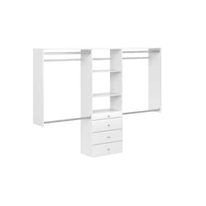 Ultimate 60 in. W - 96 in. W White Wood Closet System