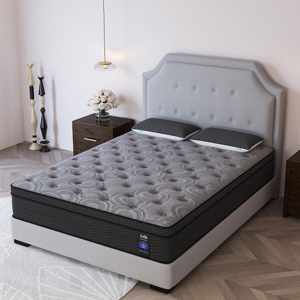Queen Medium Firm Gel Memory Foam Hybrid 9 in. Euro Top Support and Bed-in-a-Box Mattress