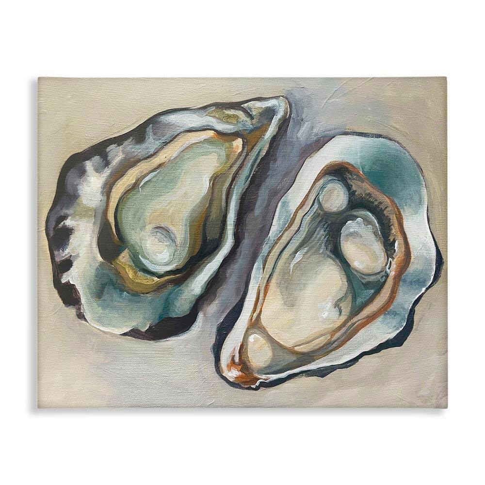 Two Oysters Traditional by Daphne Polselli Unframed Animal Graphic Art Print 30 in. x 40 in. price history on PriceWatchPro