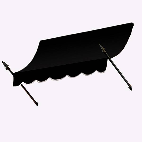 AWNTECH 7.38 ft. Wide New Orleans Fixed Awning (44 in. H x 36 in. D) Black