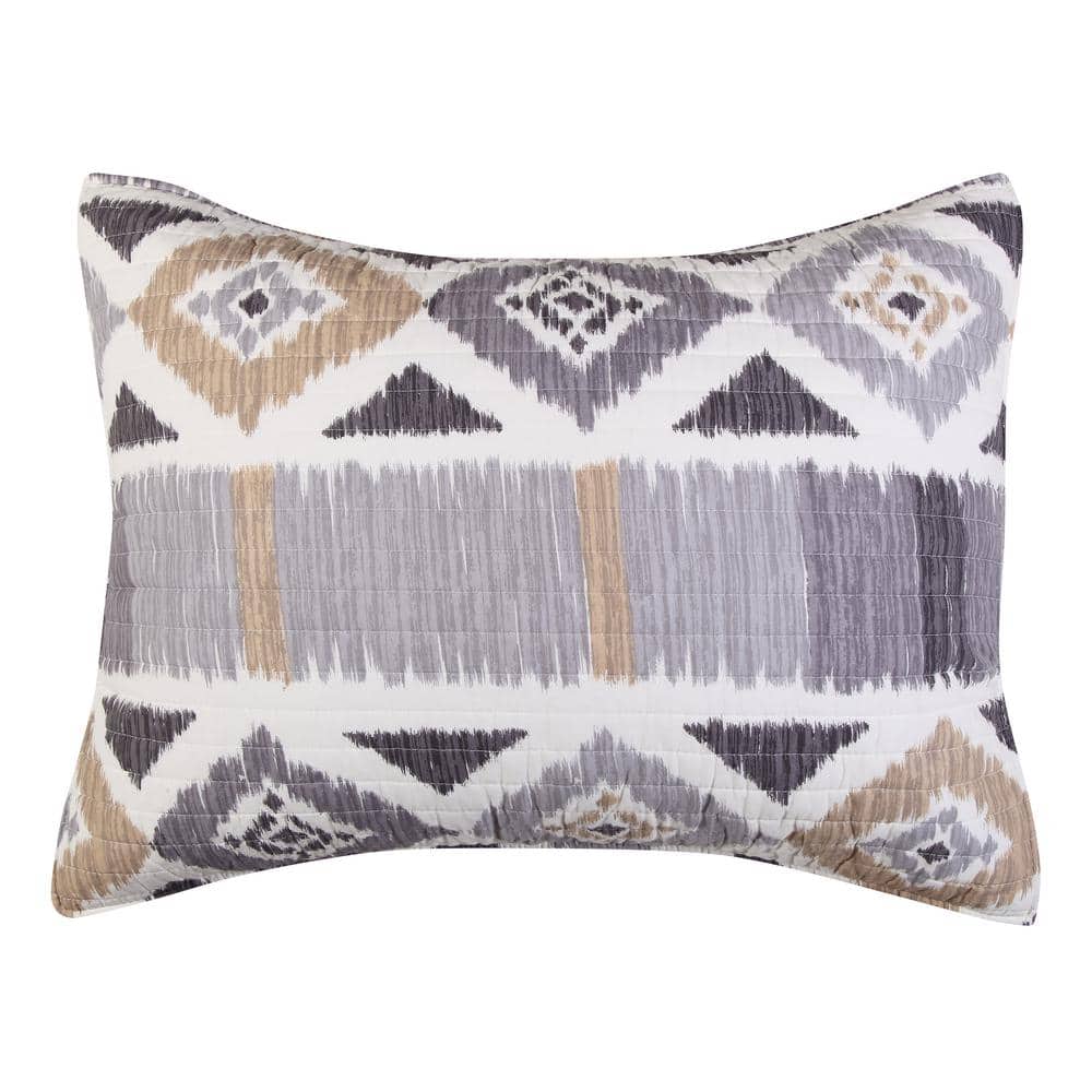 Santa Fe Grey and Tan Cotton Standard Sham