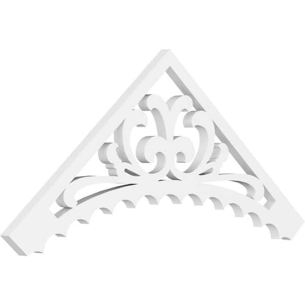 Ekena Millwork 1 in. x 36 in. x 15 in. (10/12) Pitch Genova Gable Pediment Architectural Grade PVC Moulding