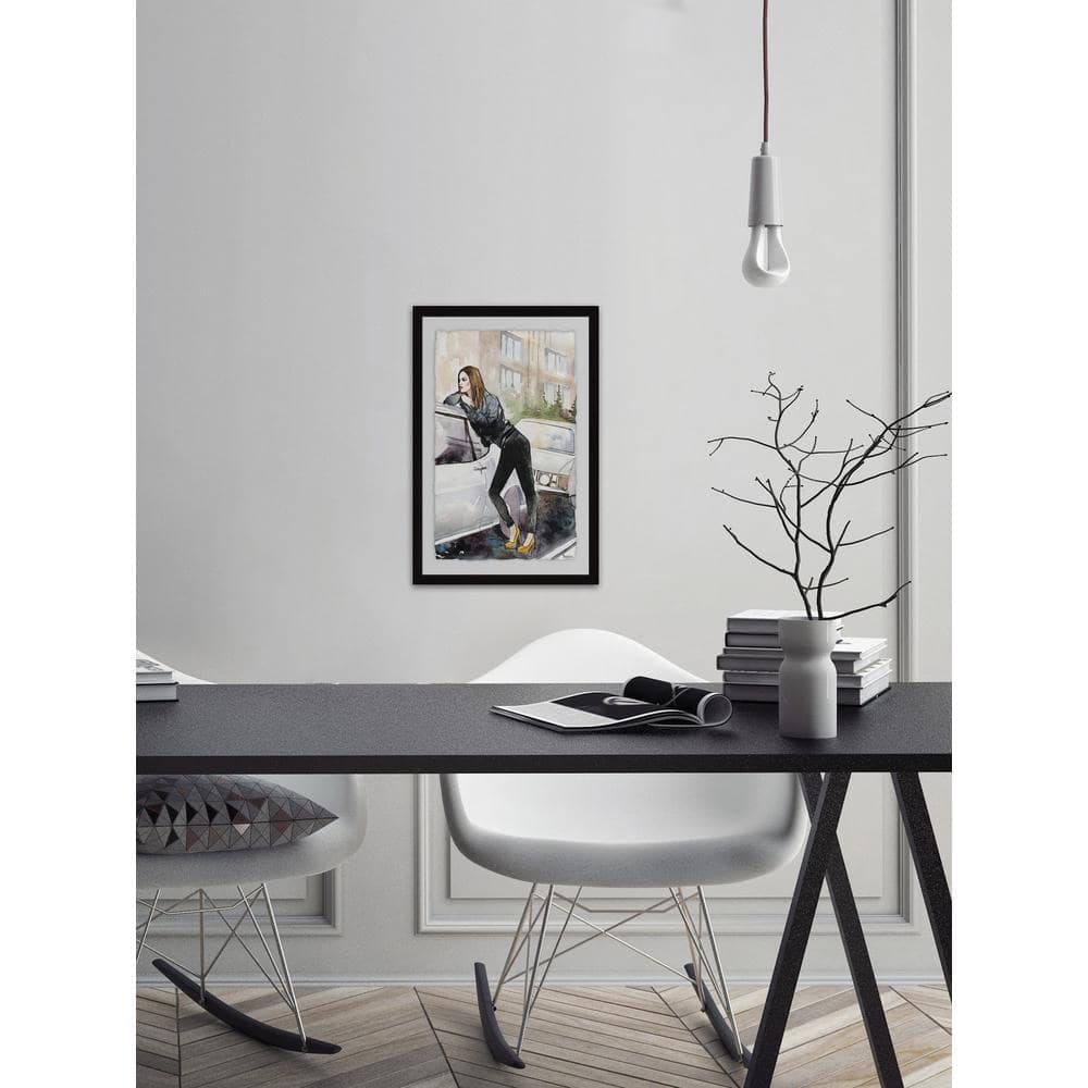 36 in. H x 24 in. W Waiting in Traffic by Parvez Taj Framed Wall Art