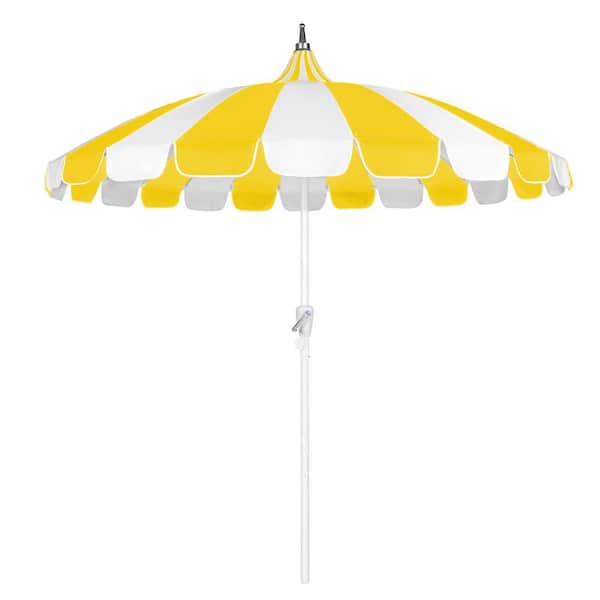 8 ft. Pagoda Outdoor Market Umbrella in Yellow
