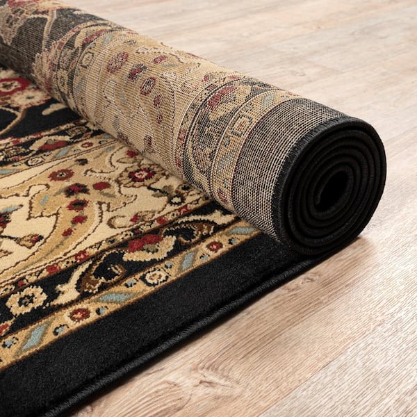 Marash Black 2 ft. x 7 ft. Runner Rug